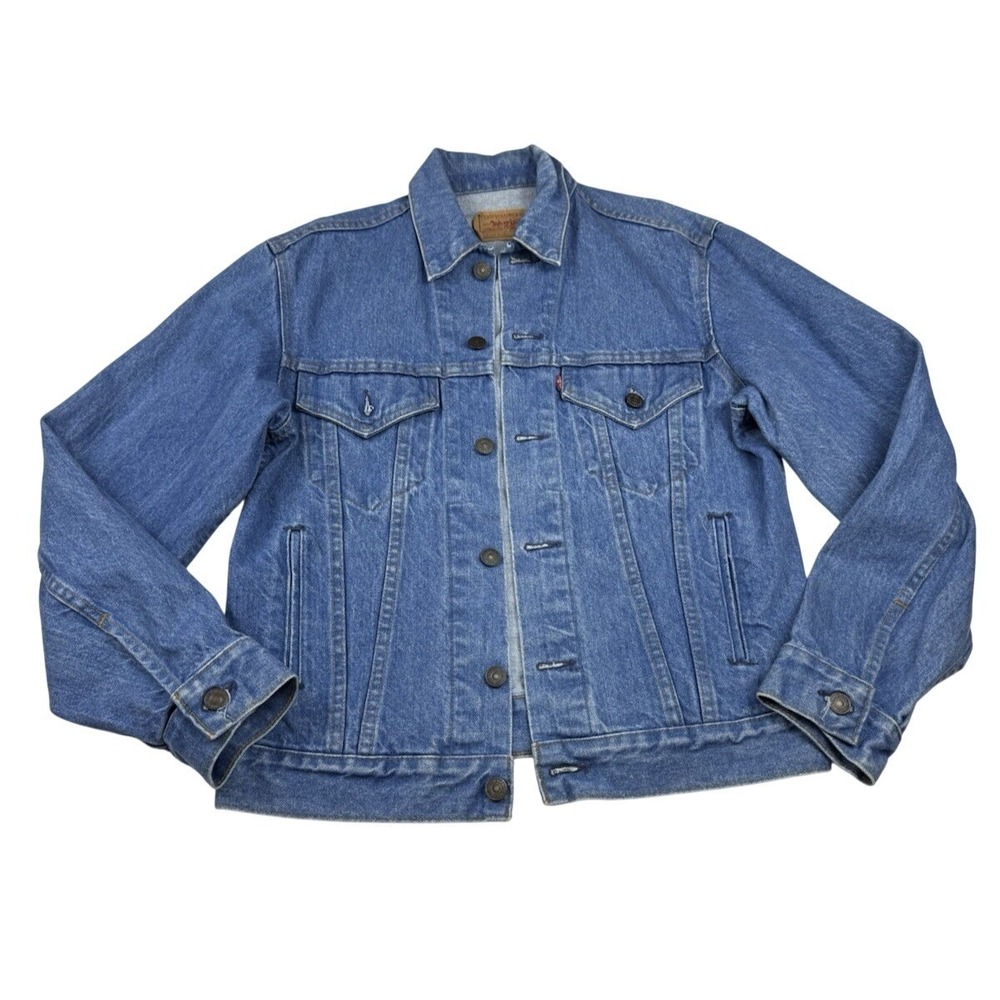 Vintage USA 90s 70506 0214 Levi's Strauss & Co Denim Trucker Jacket Size 38